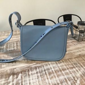 Coach Strap Crossbody Glove Leather Lapis Blue